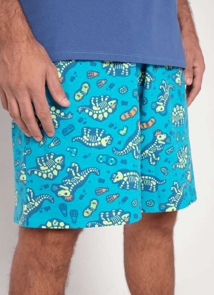 Pijama-Manga-Curta-Masculino-Algodao-Dinossauro-Fosseis