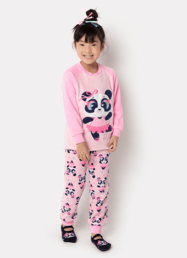 Pijama-Manga-Longa-Menina-Soft-Panda-Bailarina