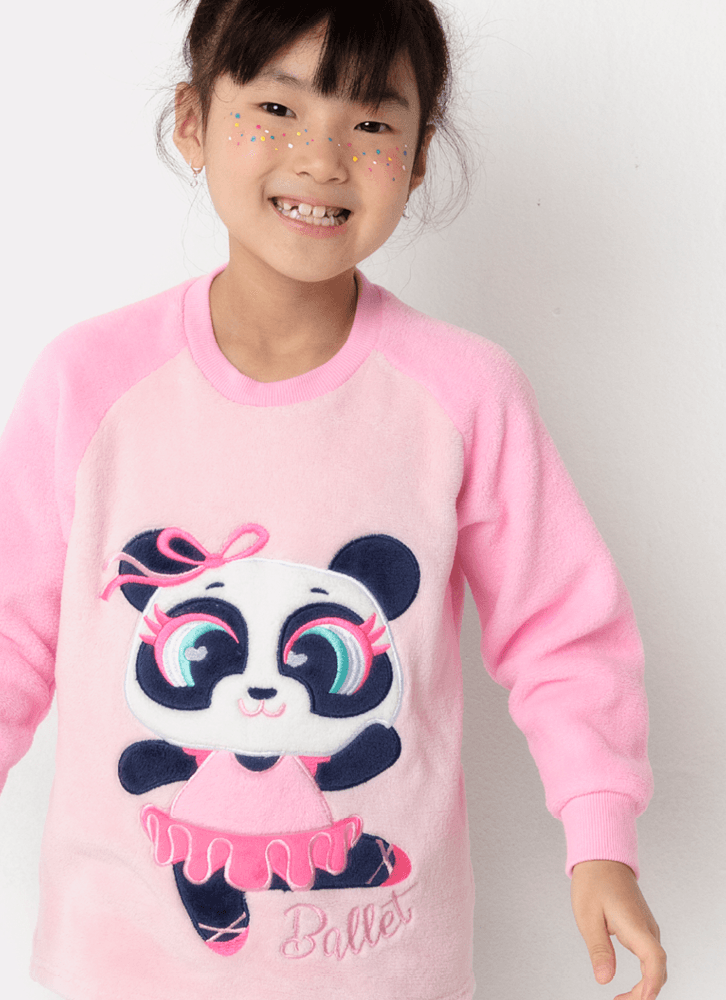 Pijama-Manga-Longa-Menina-Soft-Panda-Bailarina