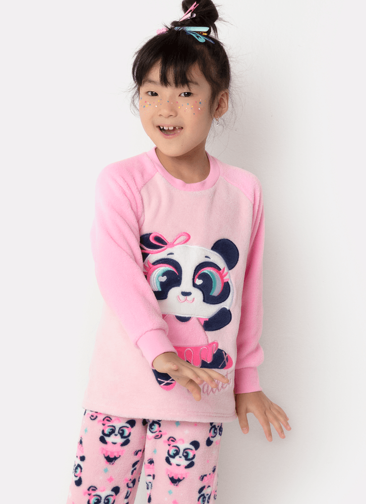 Pijama-Manga-Longa-Menina-Soft-Panda-Bailarina