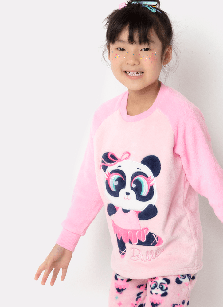 Pijama-Manga-Longa-Menina-Soft-Panda-Bailarina