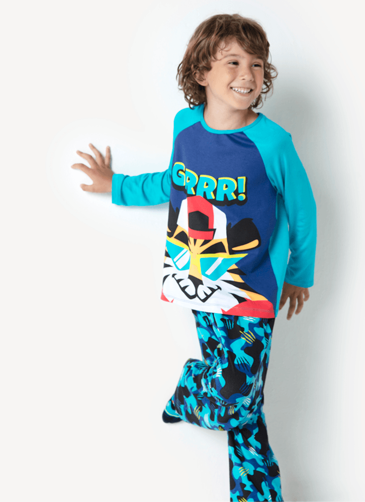 Pijama-Manga-Longa-Viscose-Menino-Tigre