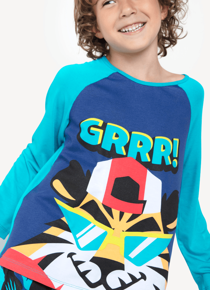 Pijama-Manga-Longa-Viscose-Menino-Tigre