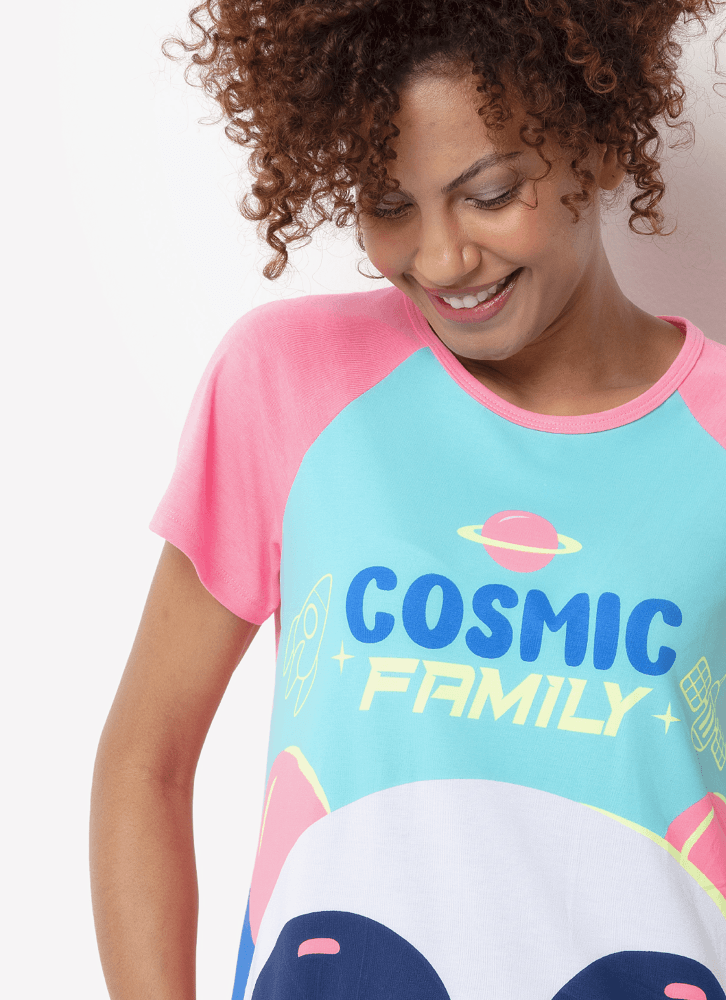 Pijama-Manga-Curta-Viscolycra-Feminino-Familia-Panda