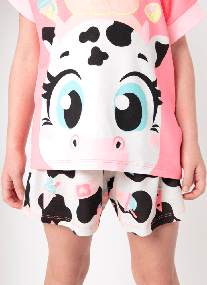 Pijama-Manga-Curta-Menina-Viscolycra-Vaca