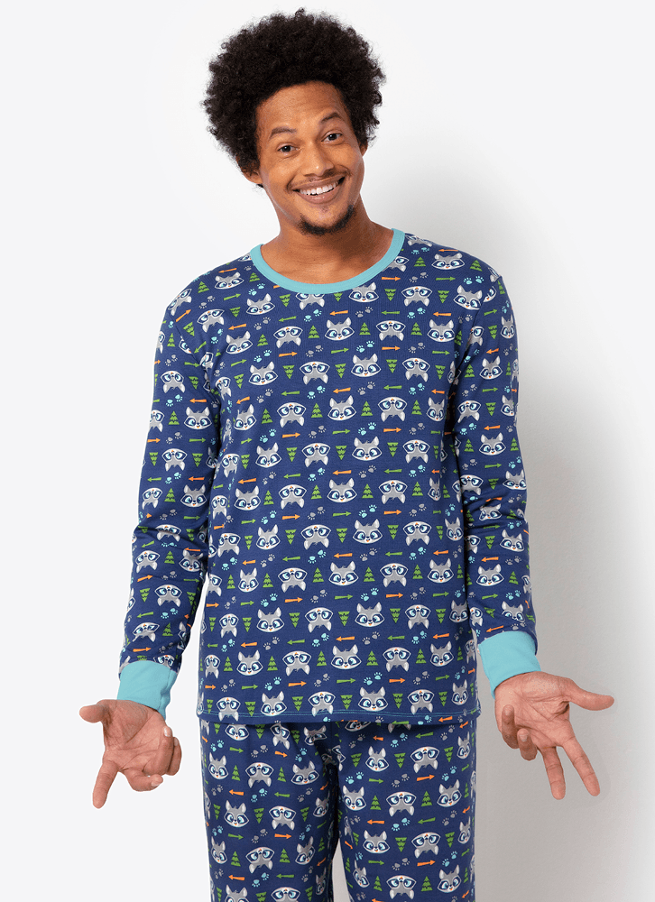 Pijama-Manga-Longa-Masculino-Viscolycra-Familia-Guaxinim