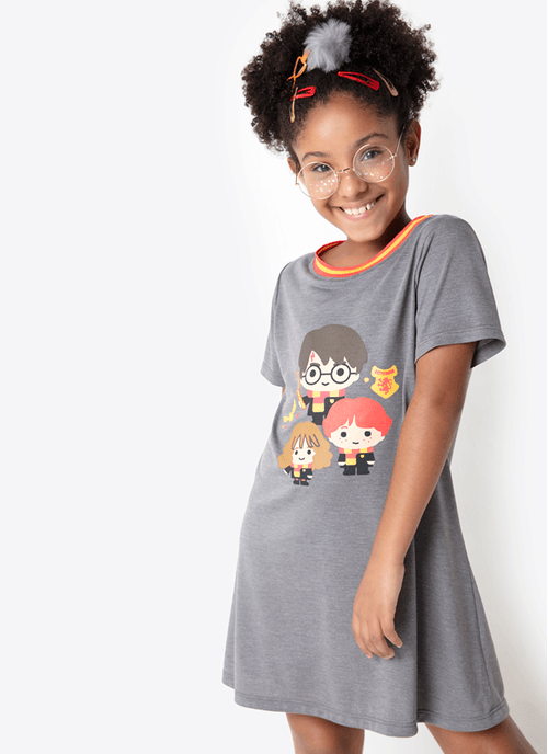 Camisola Manga Curta Menina Harry Potter