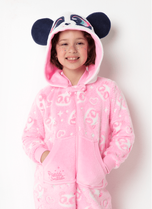 Macacão Manga Longa Menina Soft Panda Bailarina