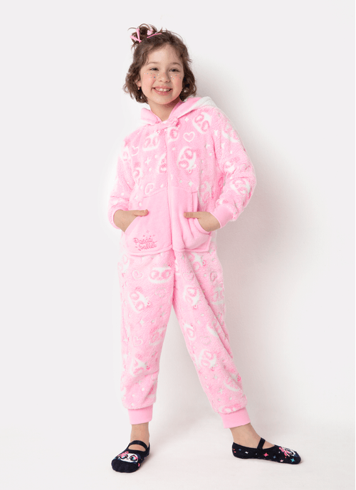 Macacão Manga Longa Menina Soft Panda Bailarina
