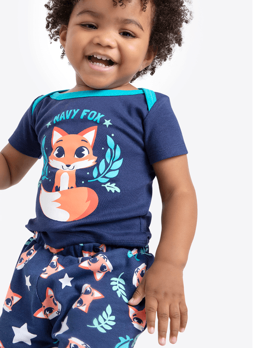 Pijama Manga Curta Baby Raposa