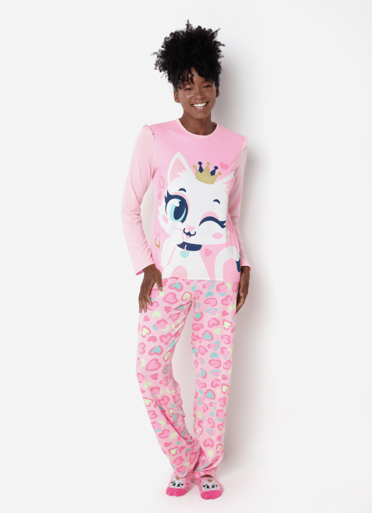 Pijama-Manga-Longa-Viscolycra-Feminino-Gata-Romantica