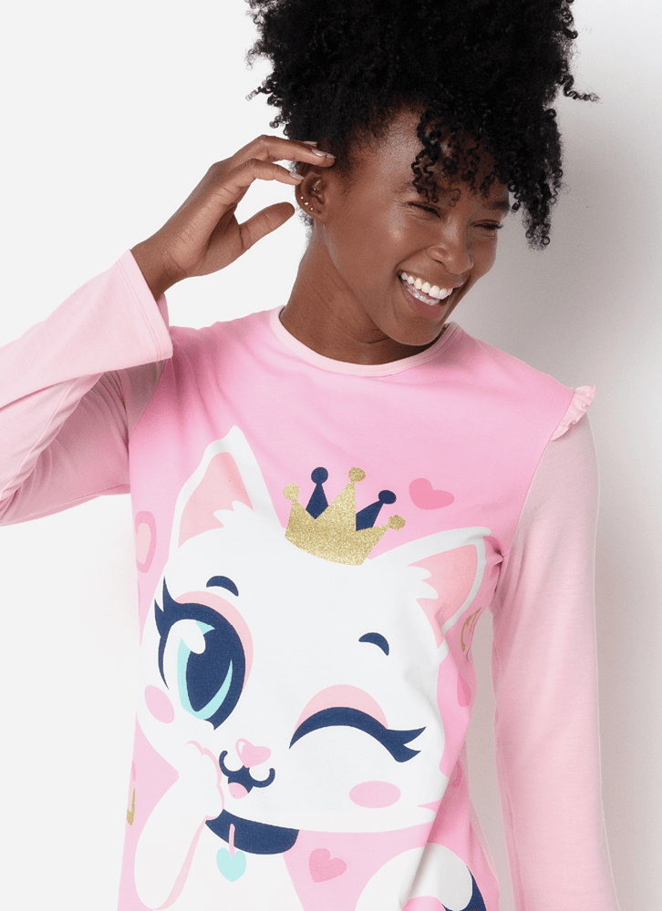 Pijama-Manga-Longa-Viscolycra-Feminino-Gata-Romantica