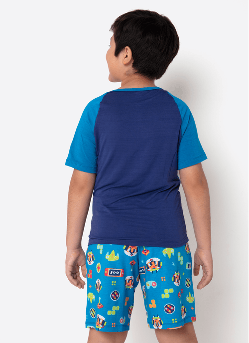 Pijama Manga Curta Viscolycra Menino Teen Rapoza Gamer