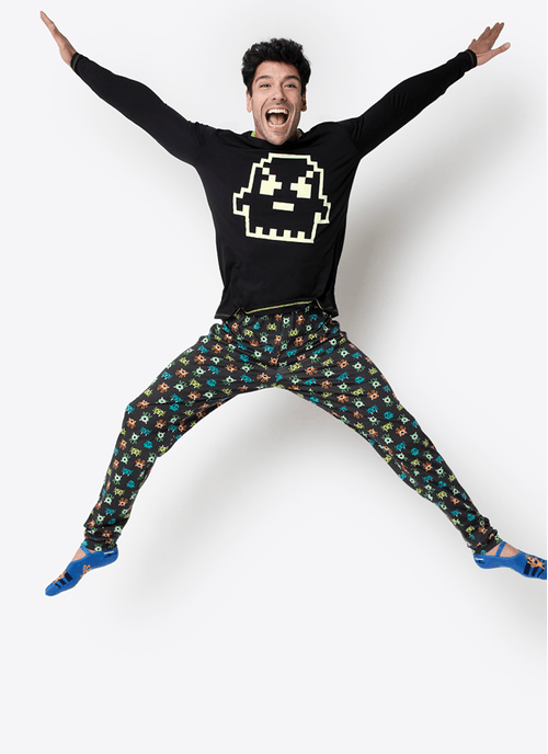 Pijama Manga Longa Viscolycra Masculino Alien