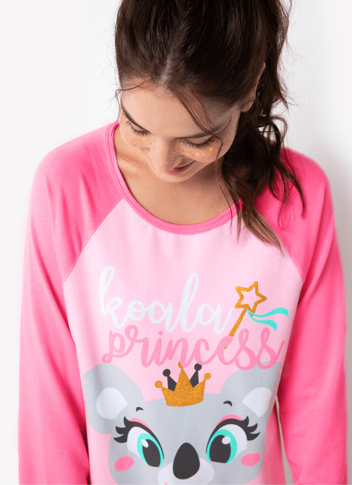Pijama-Manga-Longa-Feminino-Viscolycra-Premium-Coala-Princess