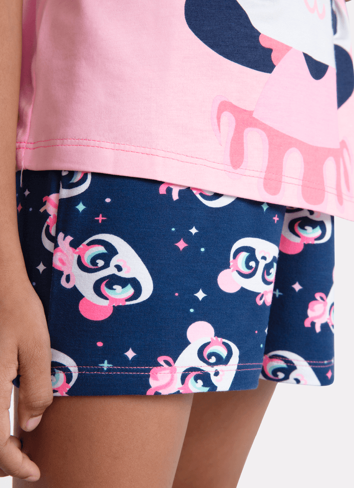 Pijama-Manga-Curta-Menina-Viscolycra-Panda-Bailarina