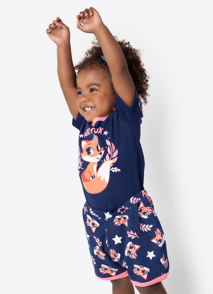 Pijama-Manga-Curta-Baby-Raposa