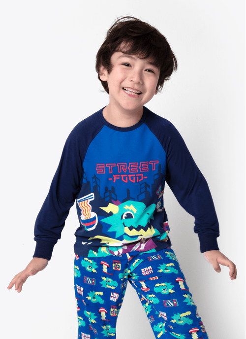 Pijama Manga Curta Viscolycra Menino Dragão Street