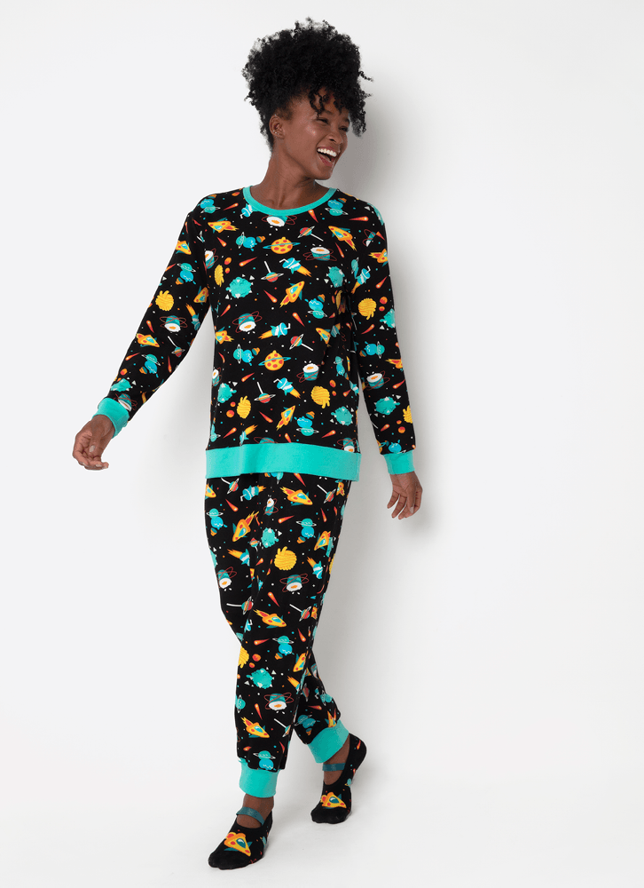 Pijama-Manga-Longa-Ultra-Visco-Unissex-Space-Food