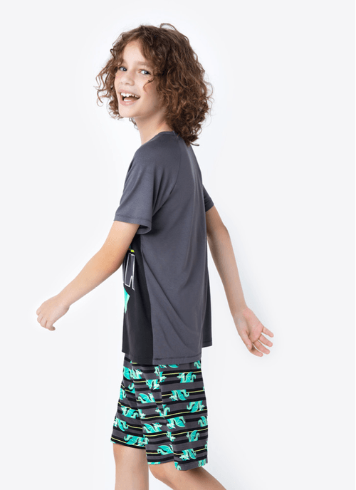 Pijama Curto Viscolycra Teen Dragão