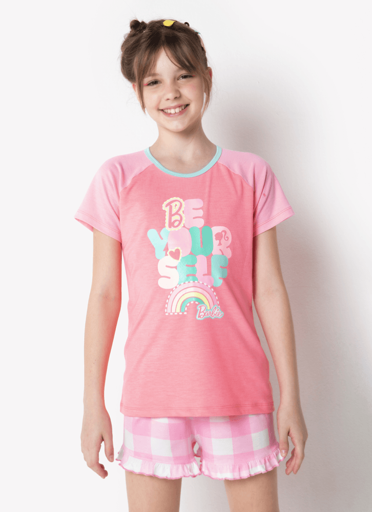 Pijama-Manga-Curta-Viscolycra-Menina-Teen-Barbie