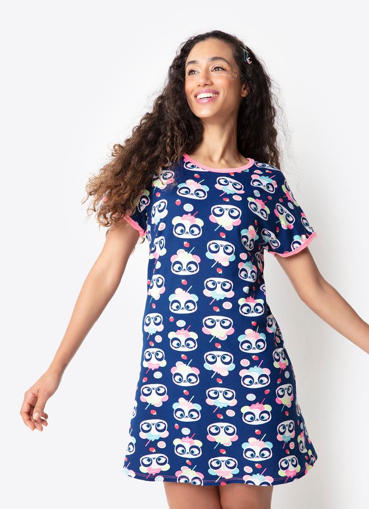 Camisola-Manga-Curta-Viscolycra-Feminino-Panda-Shake