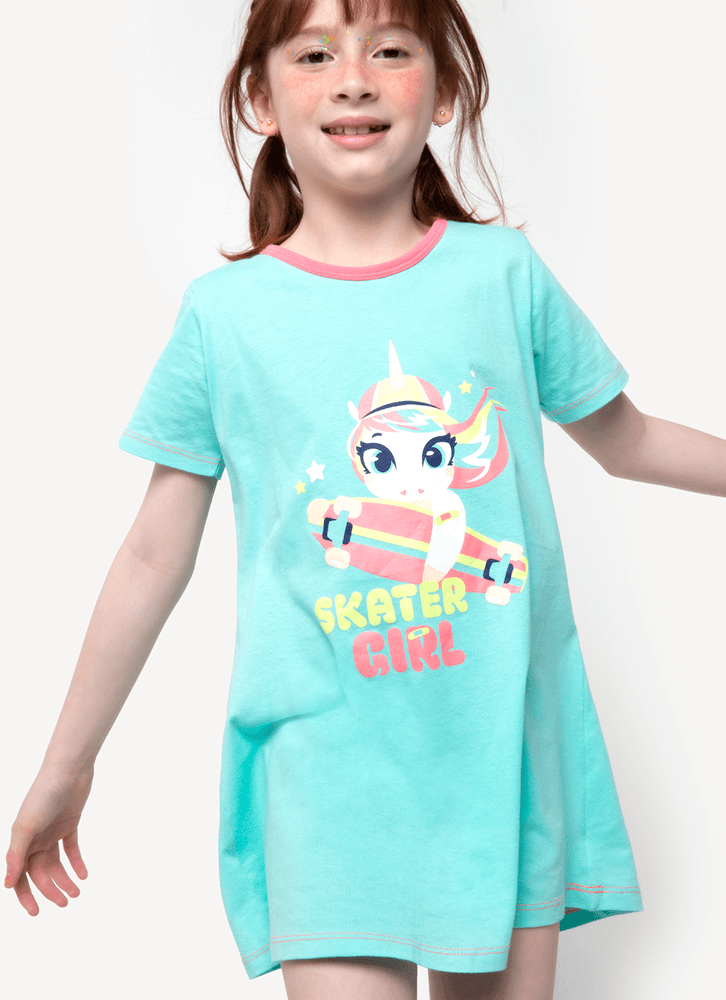 Camisola-Manga-Curta-Menina-Algodao-Unicornio-Skate