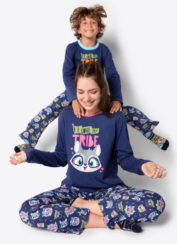 Pijama-Manga-Longa-Menino-Teen-Algodao-Familia-Guaxinim