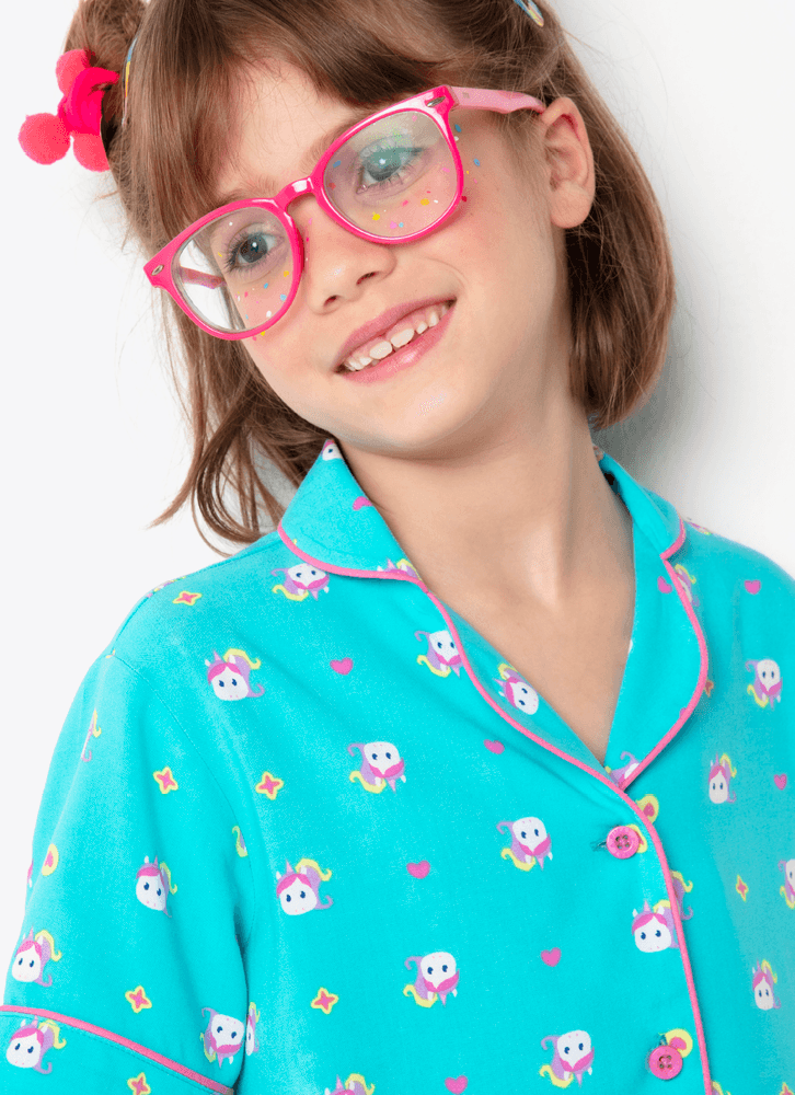 Pijama-Manga-Curta-Viscose-Menina-Unicornio-Kawaii