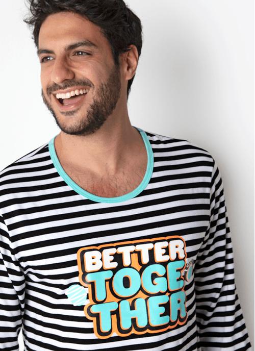 Pijama Manga Longa Masculino Viscolycra Better Together