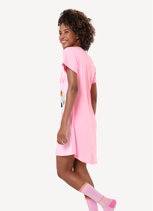 Camisola Manga Curta Viscolycra Feminino Coala Princess