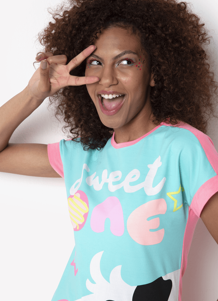 Camisola-Manga-Curta-Viscolycra-Menina-Teen-Dalmata-Donut