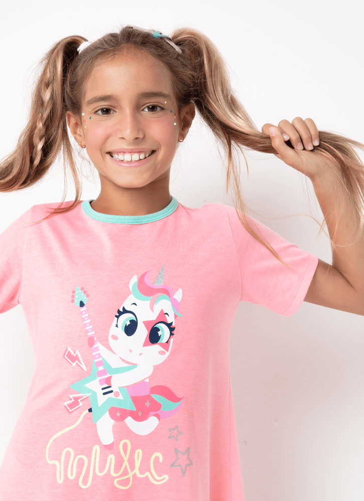 Camisola-Manga-Curta-Menina-Unicornio-Popstar