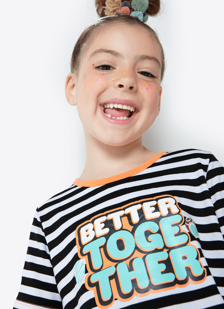 Pijama-Manga-Curta-Menina-Teen-Viscolycra-Better-Together