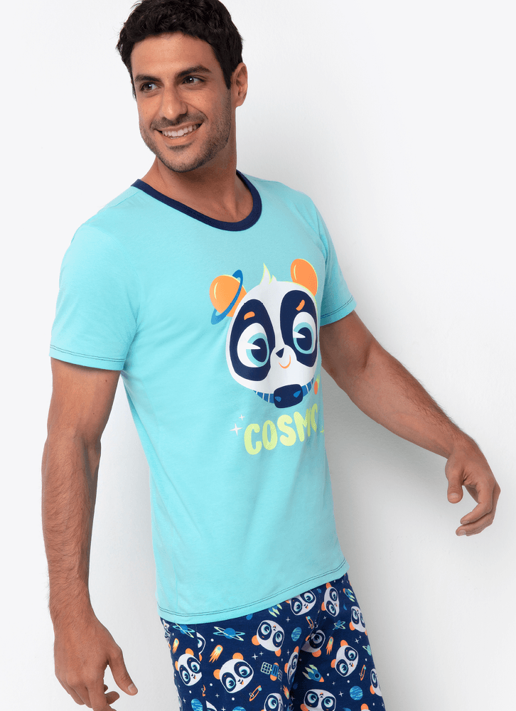 Pijama-Manga-Curta-Algodao-Masculino-Familia-Panda