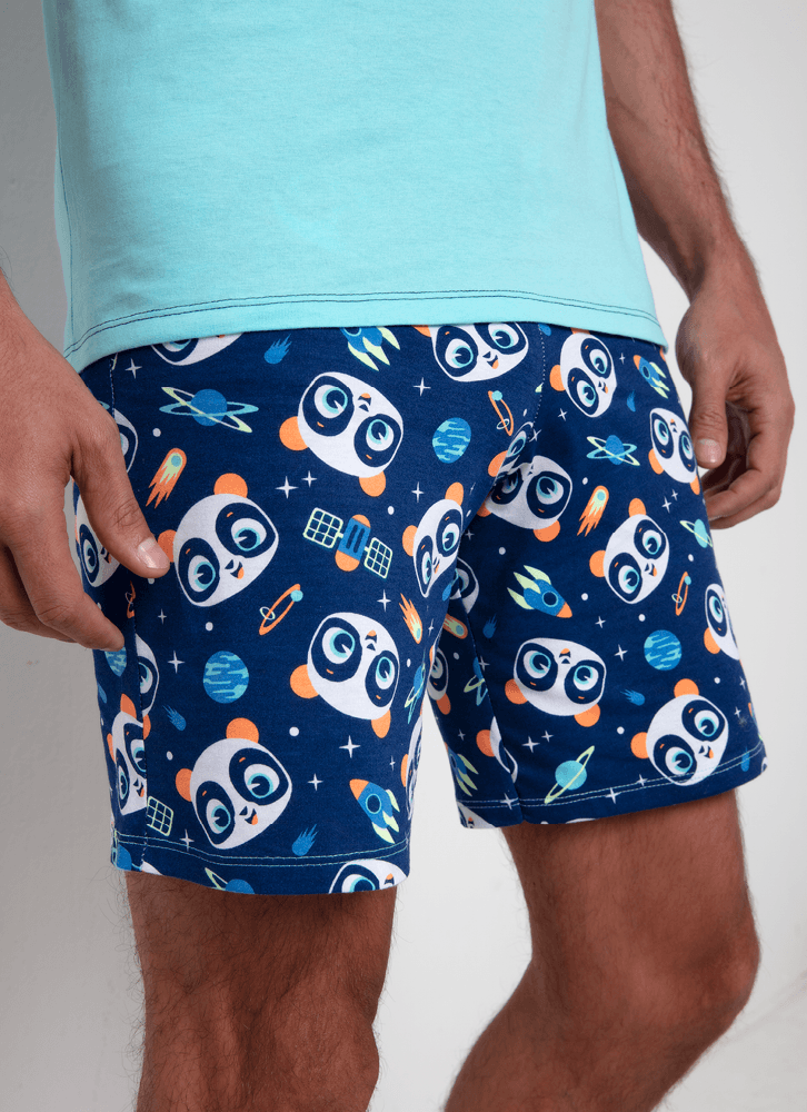 Pijama-Manga-Curta-Algodao-Masculino-Familia-Panda