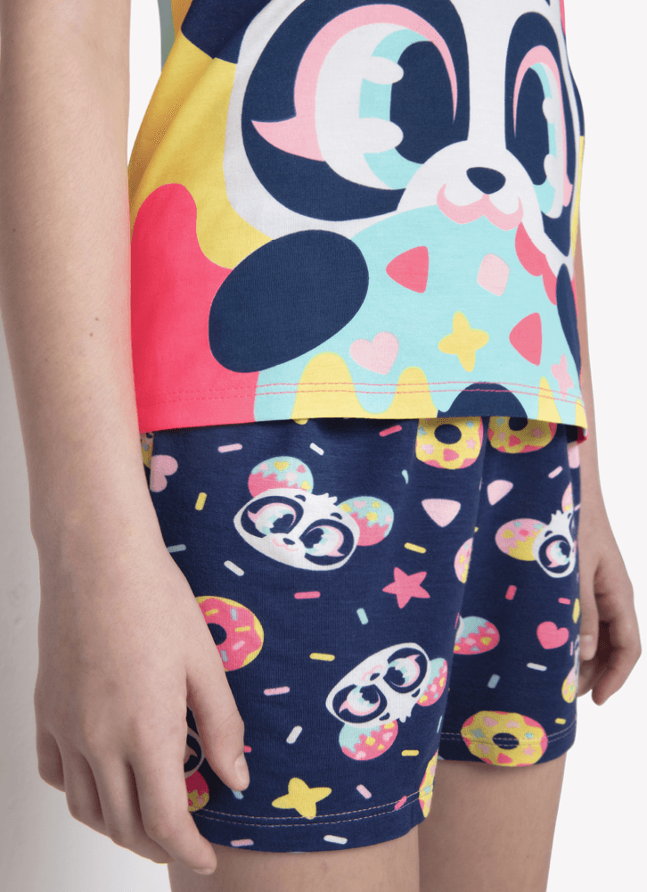 Pijama-Manga-Curta-Viscolycra-Feminino-Panda-Donuts