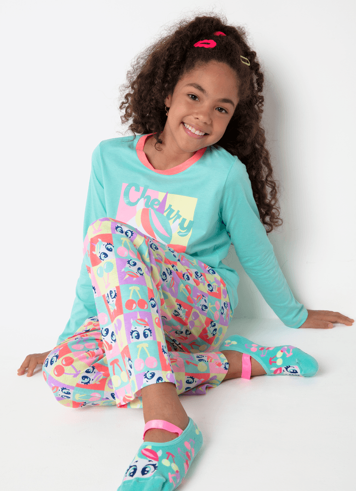 Pijama-Manga-Longa-Algodao-Menina-Teen-Unicornio-Cherry