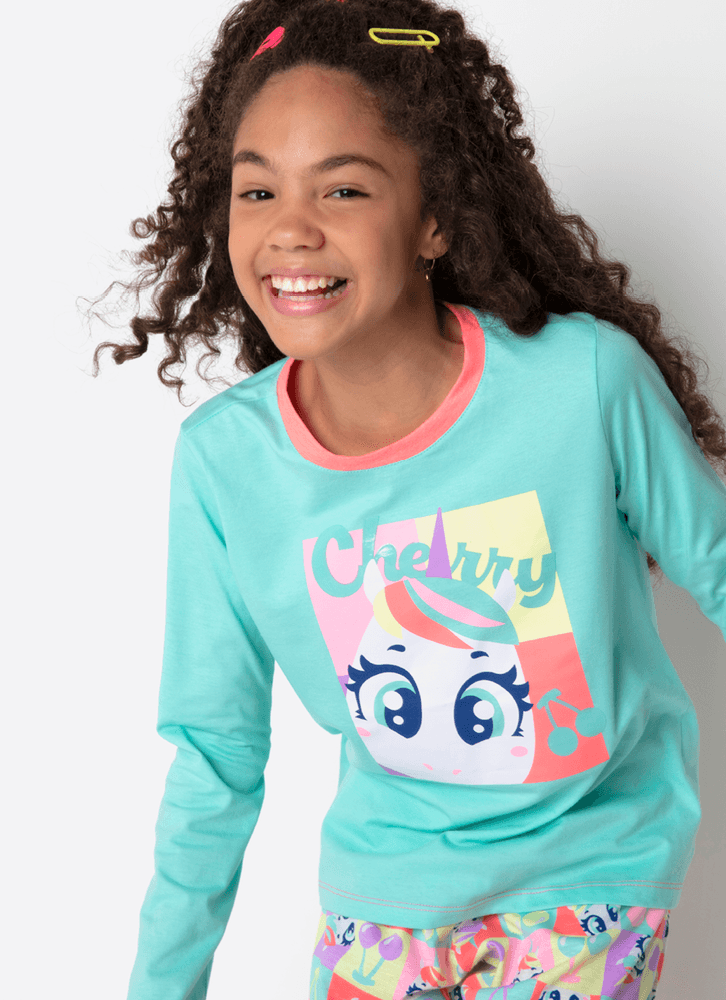 Pijama-Manga-Longa-Algodao-Menina-Teen-Unicornio-Cherry