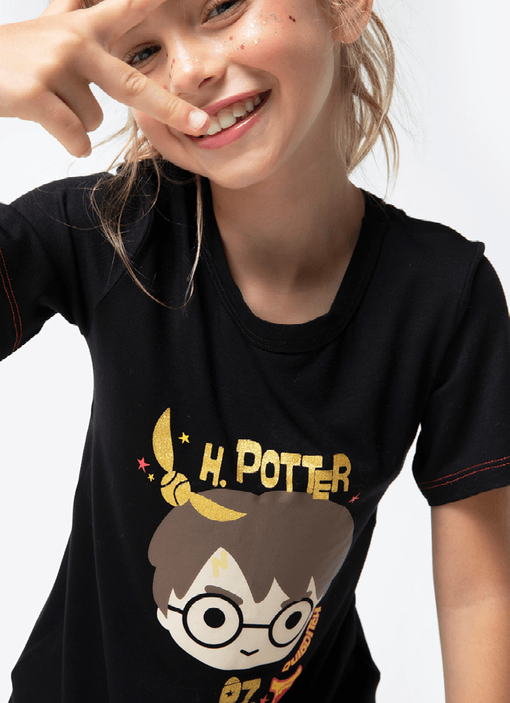 Pijama-Manga-Curta-Menina-Viscolycra-Harry-Potter