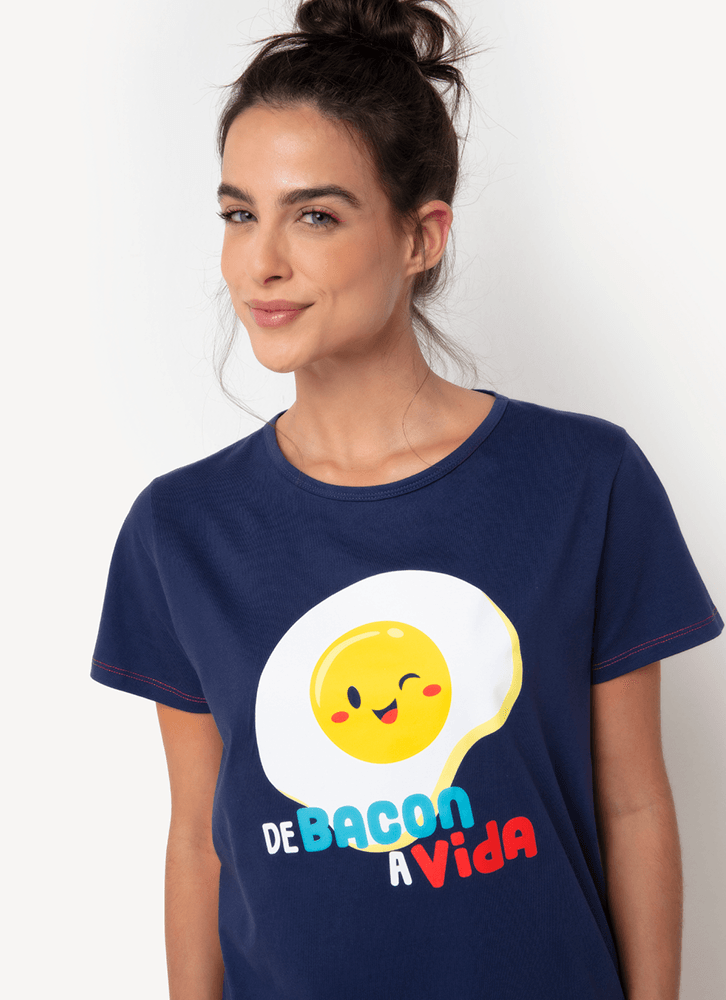 Pijama-Manga-Curta-Feminino-Algodao-Familia-De-Bacon-A-Vida