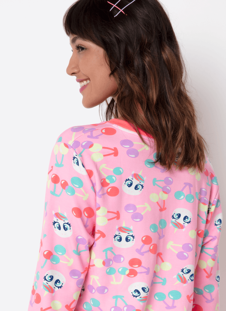 Pijama-Manga-Longa-Ultra-Visco-Feminino-Unicornio-Cherry