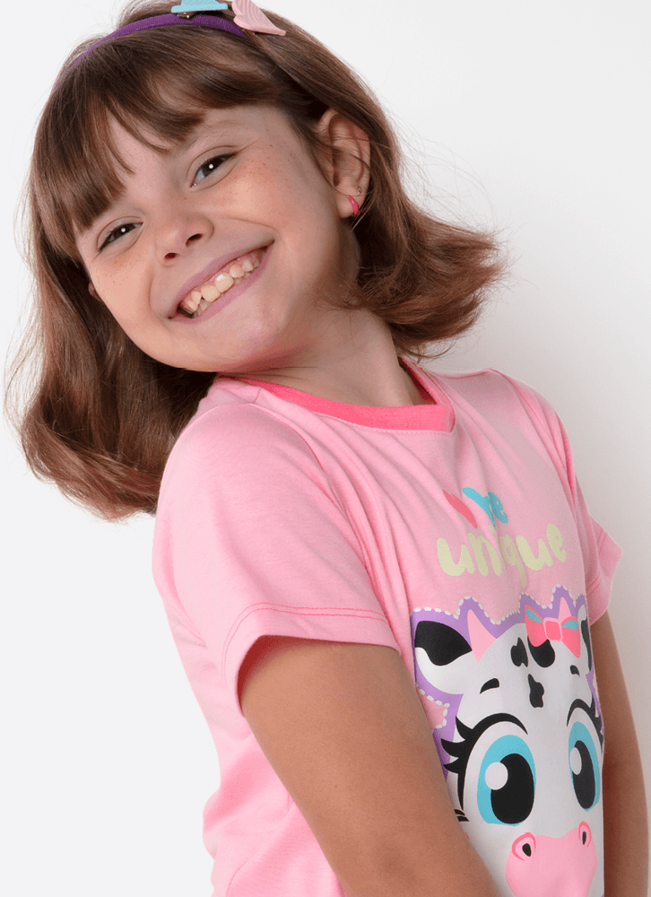 Pijama-Manga-Curta-Algodao-Menina-Vaca-Patches