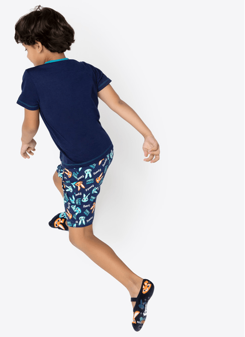 Pijama Manga Curta Viscolycra Menino Família Coelho