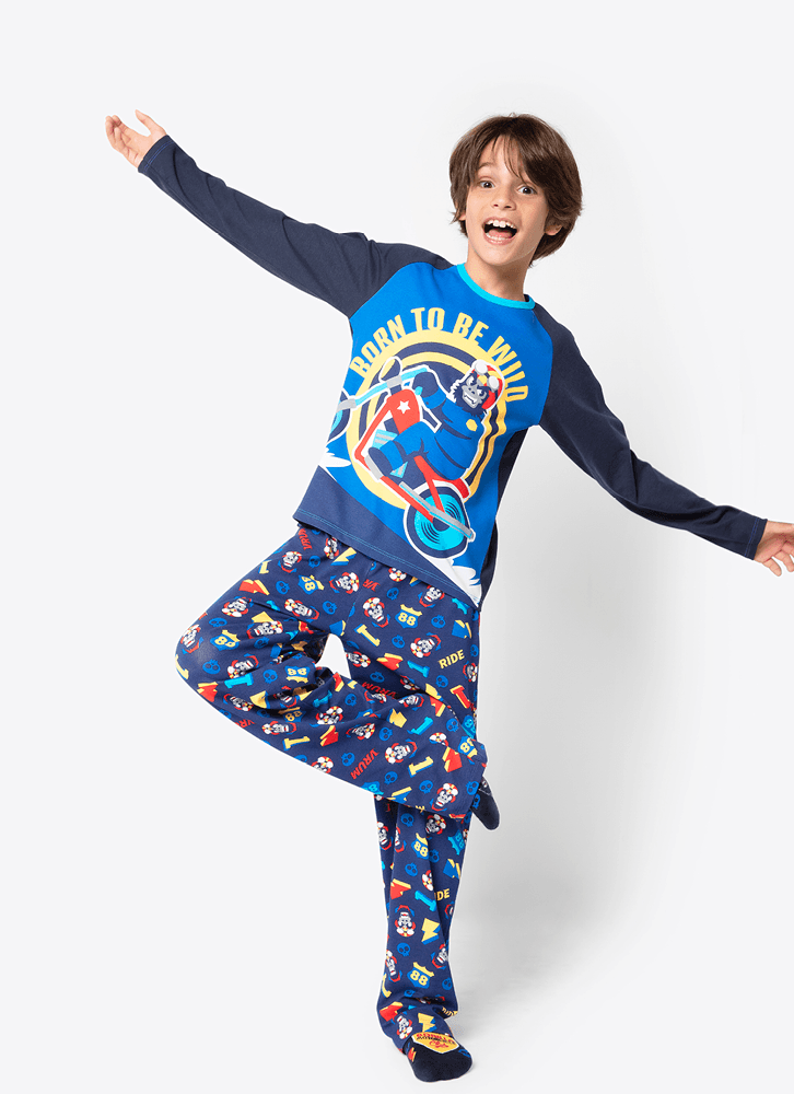 Pijama-Manga-Longa-Menino-Teen-Viscolycra-Gorila-Rider