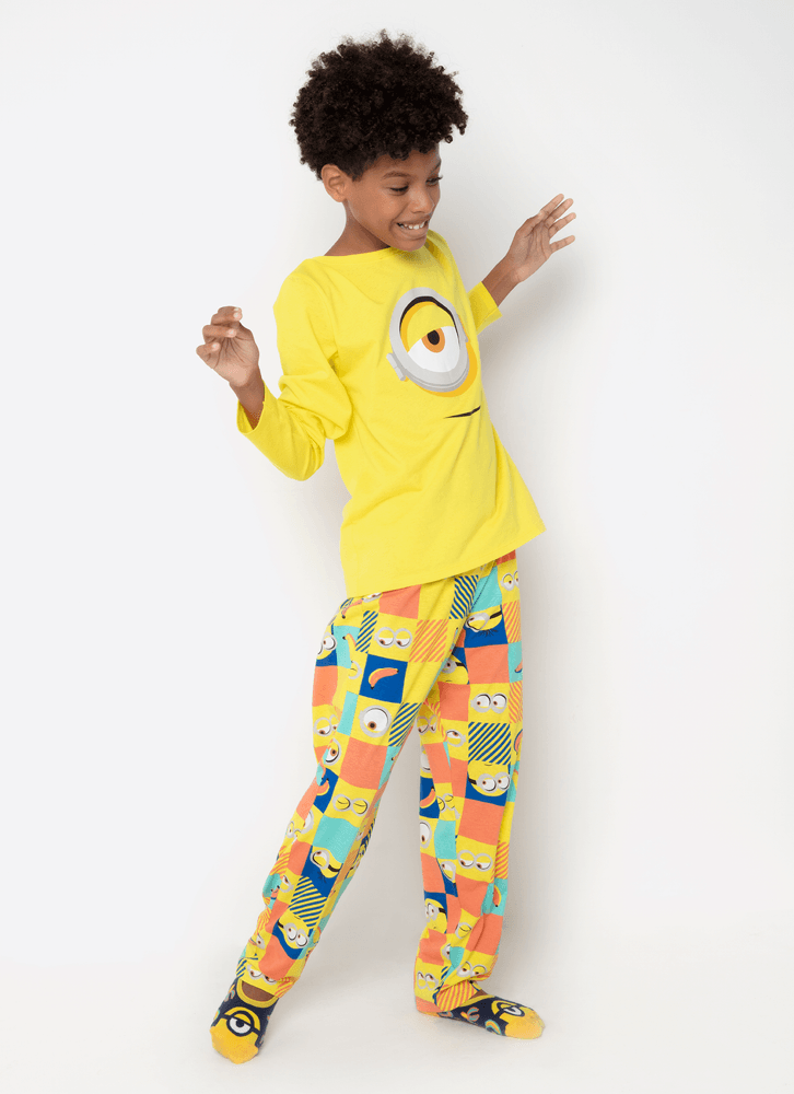 Pijama-Manga-Longa-Algodao-Teen-Unissex-Minions