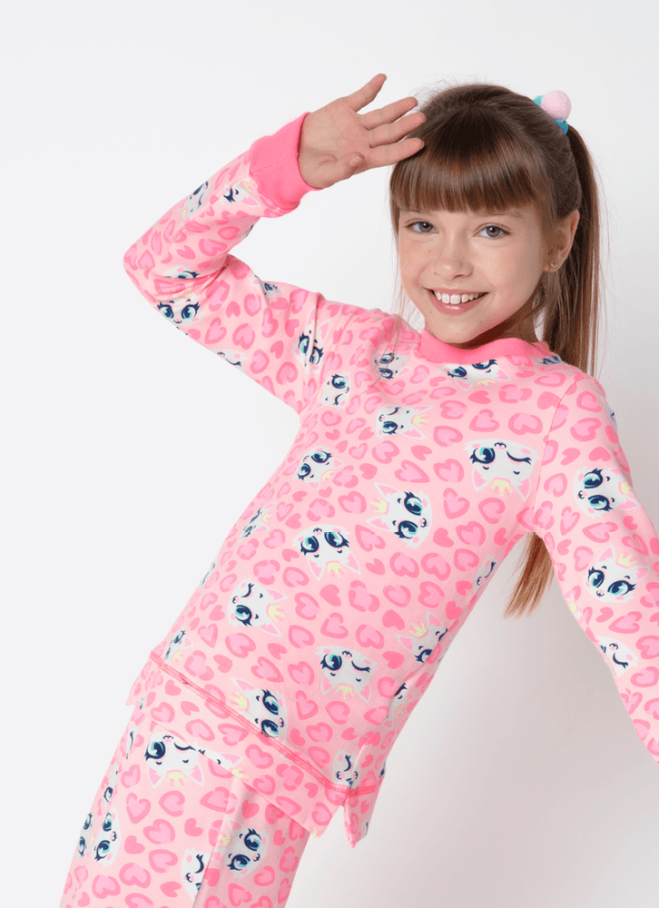 Pijama-Manga-Longa-Ultra-Visco-Menina-Teen-Gata-Romantica