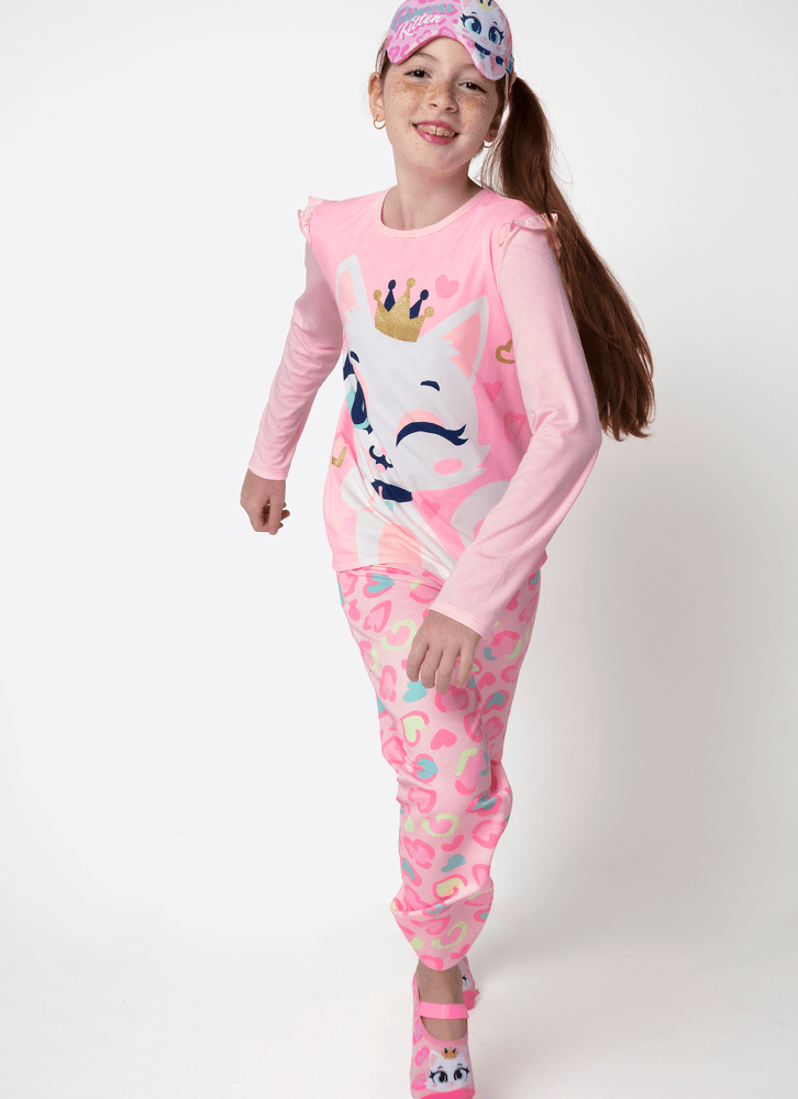 Pijama-Manga-Longa-Viscolycra-Menina-Teen-Gata-Romantica