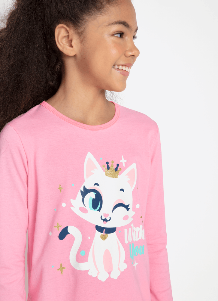 Pijama-Manga-Longa-Menina-Teen-Gata-Romantica