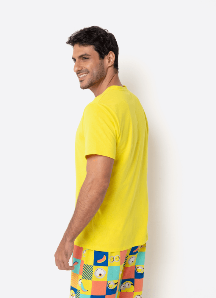 Pijama-Manga-Curta-Masculino-Minions